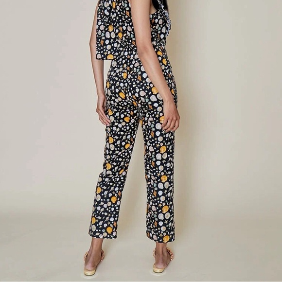 Rachel Antonoff Birdie Slim Straight Black Seashell Print Cigarette Pants 0 EUC - Picture 12 of 13